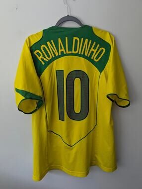 Brazil Ronaldinho T90 Jersey Large Vintage Soccer Shirt